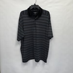 Tommy Armour Button Up Adult XL Multicolor Mens Short Sleeve Striped Polo